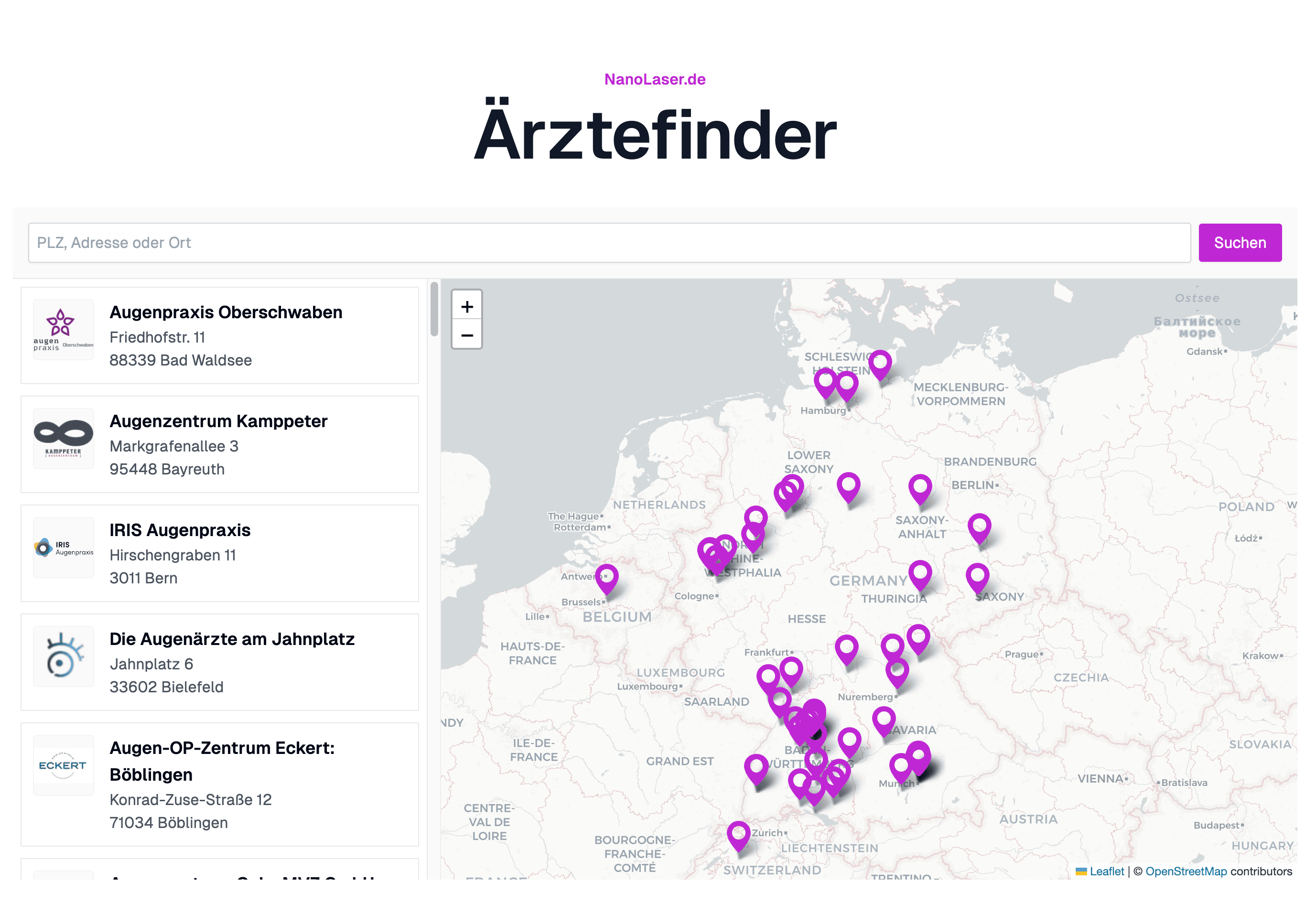 Ärztefinder Screenshot